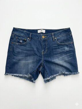 Cabi Distressed Raw Fringe Hem Denim Shorts-SIZE 8 - NWOT